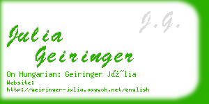 julia geiringer business card